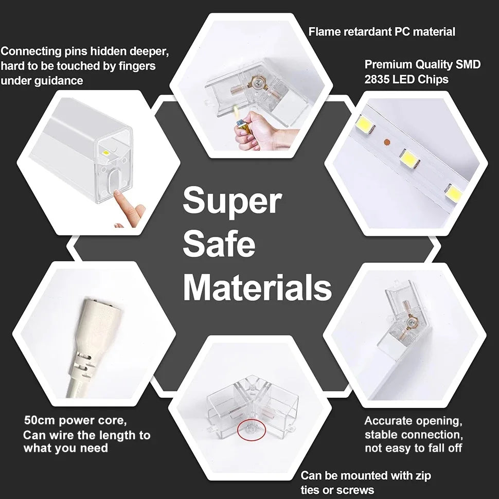 Large Size Hexagon LED Lighting for Garage Car Repair Wash Detailing Workshop Gym Barbershop Honeycomb LED Tube Ceiling Light Everyday Essentials