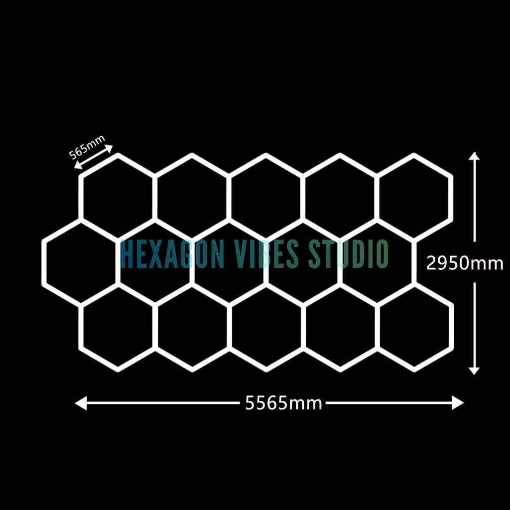 Large Size Hexagon LED Lighting for Garage Car Repair Wash Detailing Workshop Gym Barbershop Honeycomb LED Tube Ceiling Light Everyday Essentials