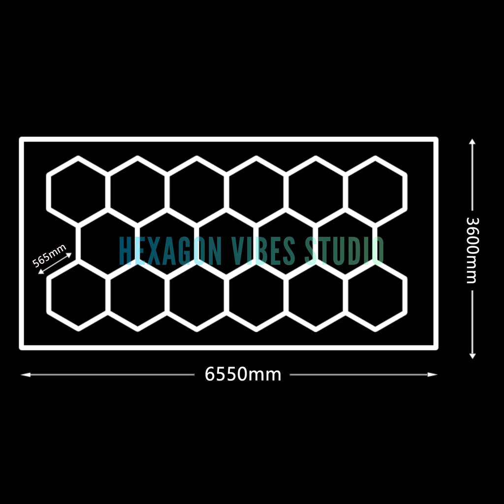 Large Size Hexagon LED Lighting for Garage Car Repair Wash Detailing Workshop Gym Barbershop Honeycomb LED Tube Ceiling Light Everyday Essentials