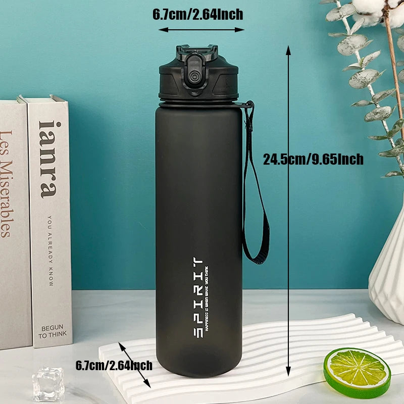 750ml Water Bottle with Straw Time Marker Large Capacity Motivational Plastic Water Jug for Gym Travel Outdoor Sports Reusable Everyday Essentials