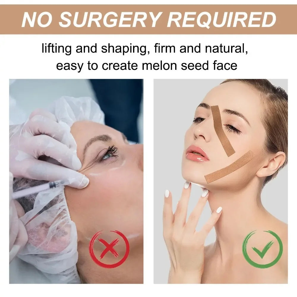 Kinesiology Tape for Face V Line Neck Eyes Lifting Tape Wrinkle Remover Sticker Facial Skin Care Tool Bandagem Elastica 2.5CM*5M EVERYDAY ESSENTIALS