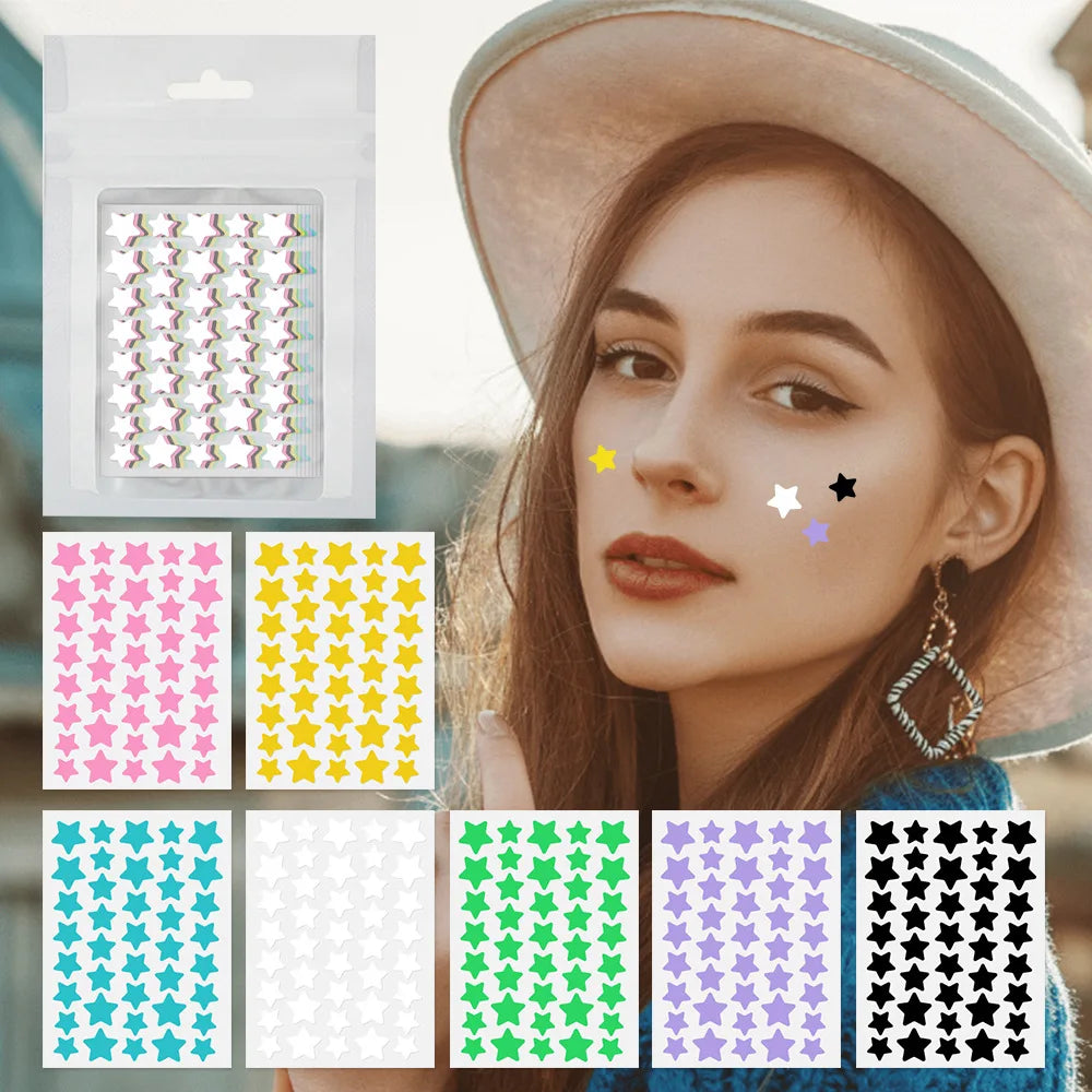 40pcs/120pcs Colorful PE Pimple Patches Cute Star Shaped Pimple Cover Sticker Invisible Pimple Cover Removal Pimple Patch EVERYDAY ESSENTIALS