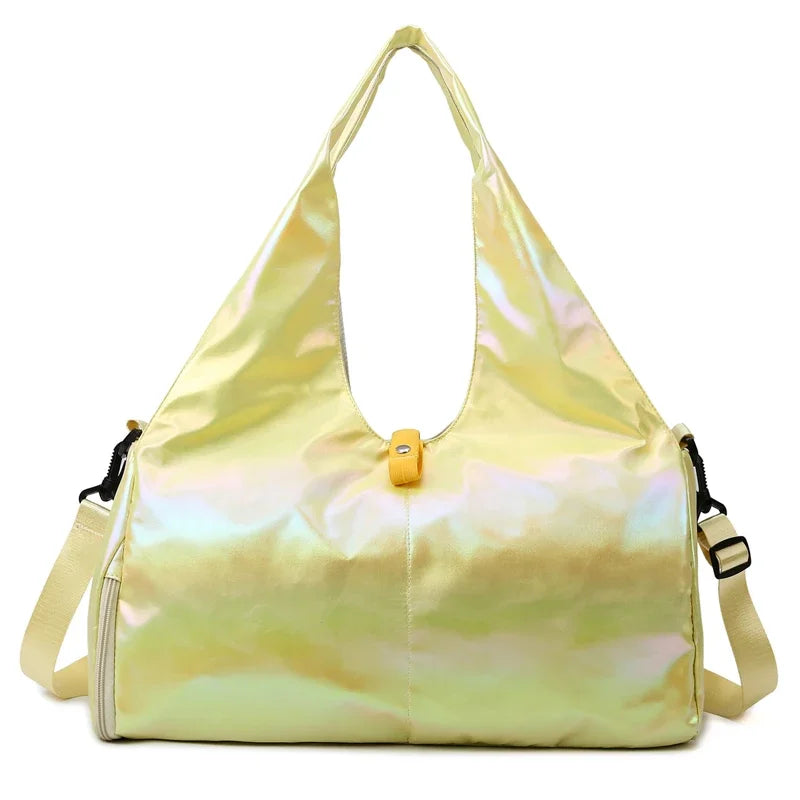 Fashion Multi-function Gym Travel Shine Cotton Portable Shoulder Handbags Women Bags Big Capacity Handbag With Large Pocket Everyday Essentials