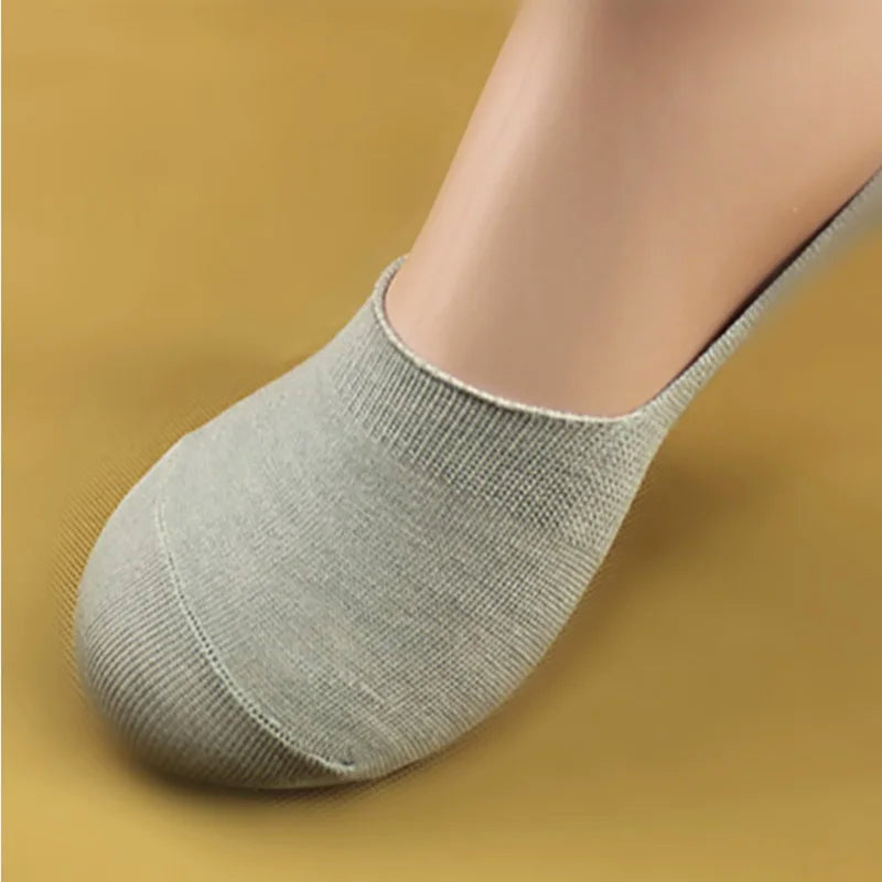 6 Pairs/Lot Men's Bamboo Breathable Invisible Socks Low Cut Casual Cotton Boat Non-Slip No Show High Quality Sock EVERYDAY ESSENTIALS