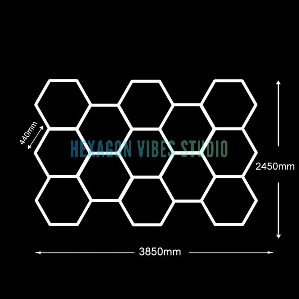 Large Size Hexagon LED Lighting for Garage Car Repair Wash Detailing Workshop Gym Barbershop Honeycomb LED Tube Ceiling Light Everyday Essentials
