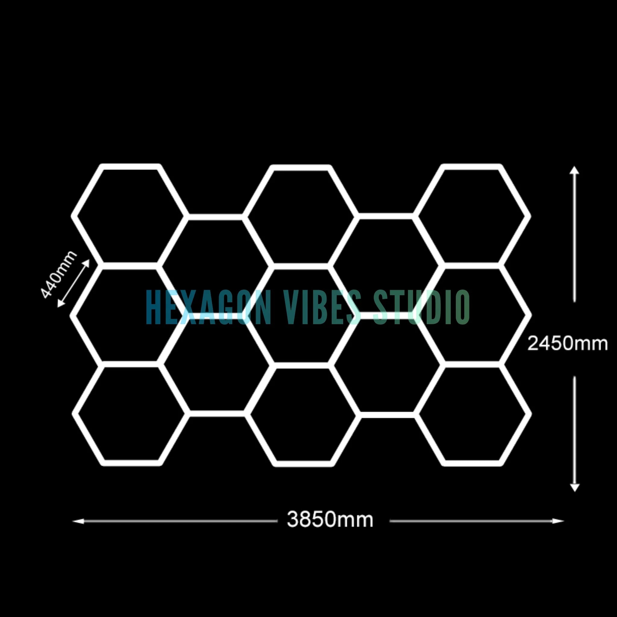 Large Size Hexagon LED Lighting for Garage Car Repair Wash Detailing Workshop Gym Barbershop Honeycomb LED Tube Ceiling Light Everyday Essentials