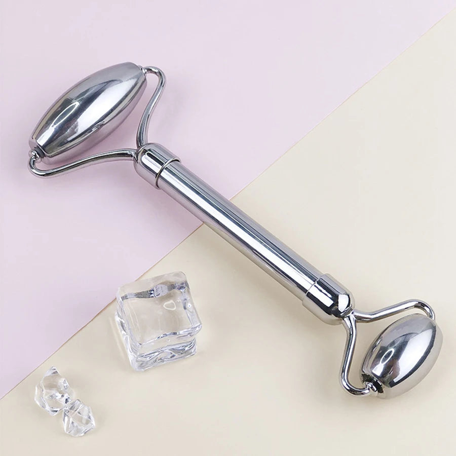 Ice Face Roller Facial Skincare Ice Roller Set, Stainless Steel Facial Roller Gua Sha Face Tool Face Massage Roller Mold Cube EVERYDAY ESSENTIALS