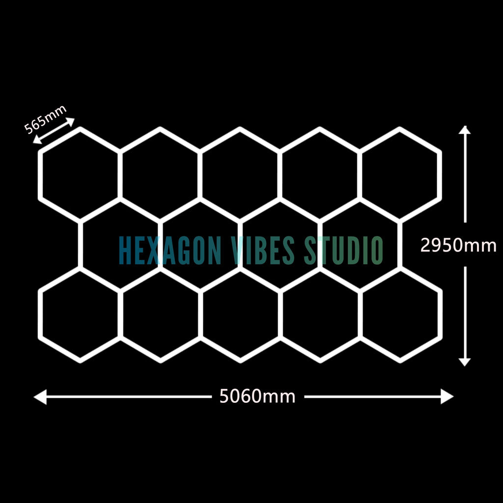 Large Size Hexagon LED Lighting for Garage Car Repair Wash Detailing Workshop Gym Barbershop Honeycomb LED Tube Ceiling Light Everyday Essentials