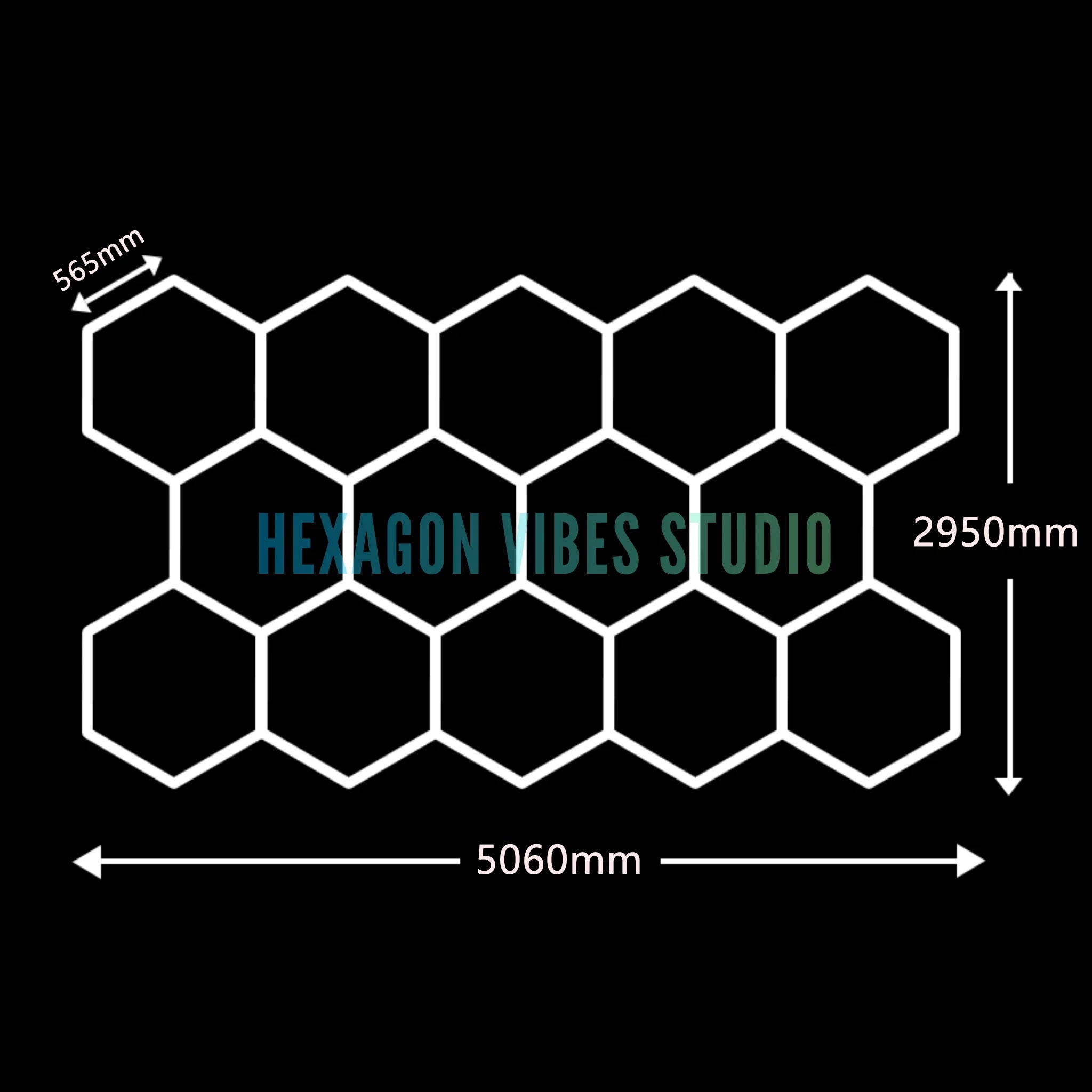 Large Size Hexagon LED Lighting for Garage Car Repair Wash Detailing Workshop Gym Barbershop Honeycomb LED Tube Ceiling Light Everyday Essentials