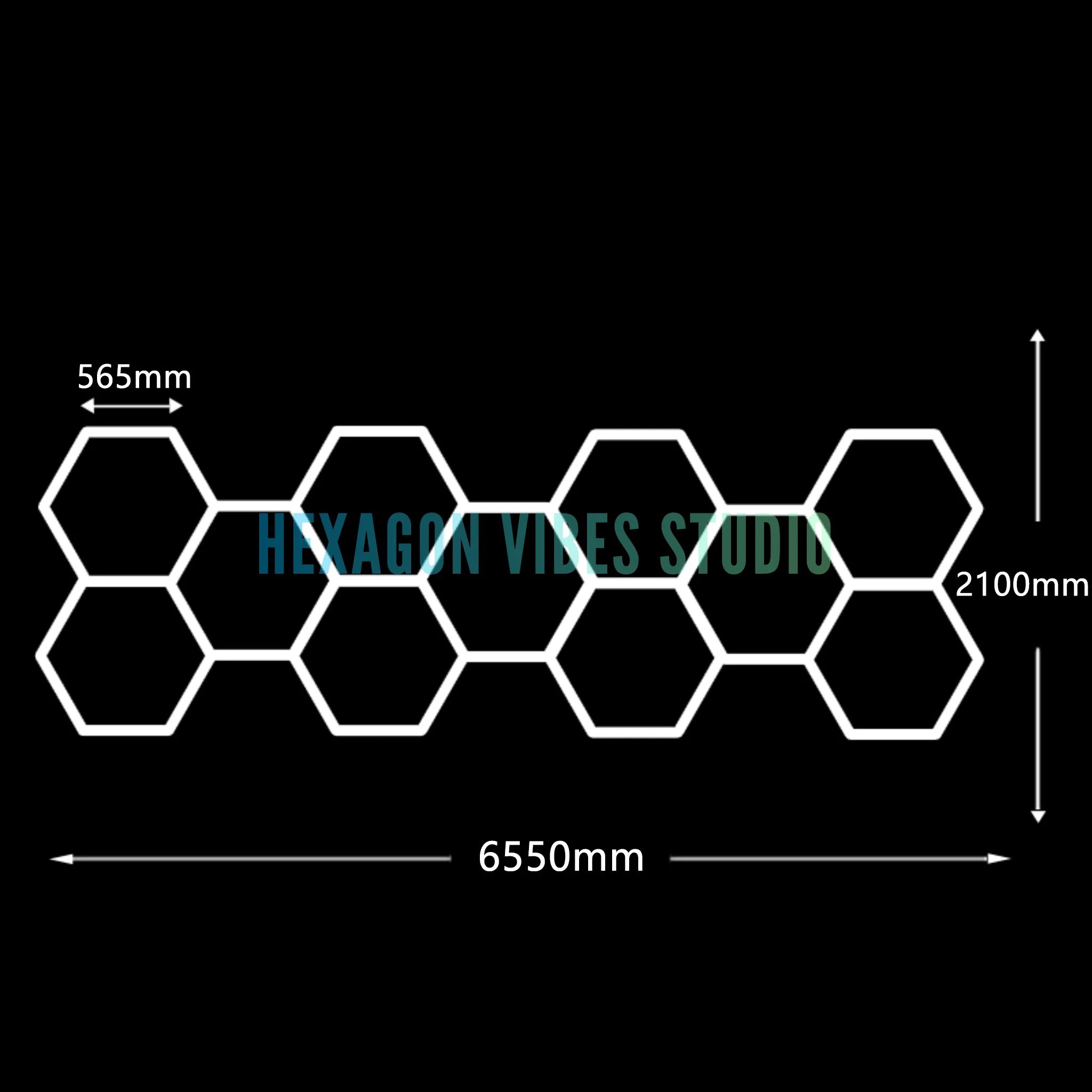 Large Size Hexagon LED Lighting for Garage Car Repair Wash Detailing Workshop Gym Barbershop Honeycomb LED Tube Ceiling Light Everyday Essentials