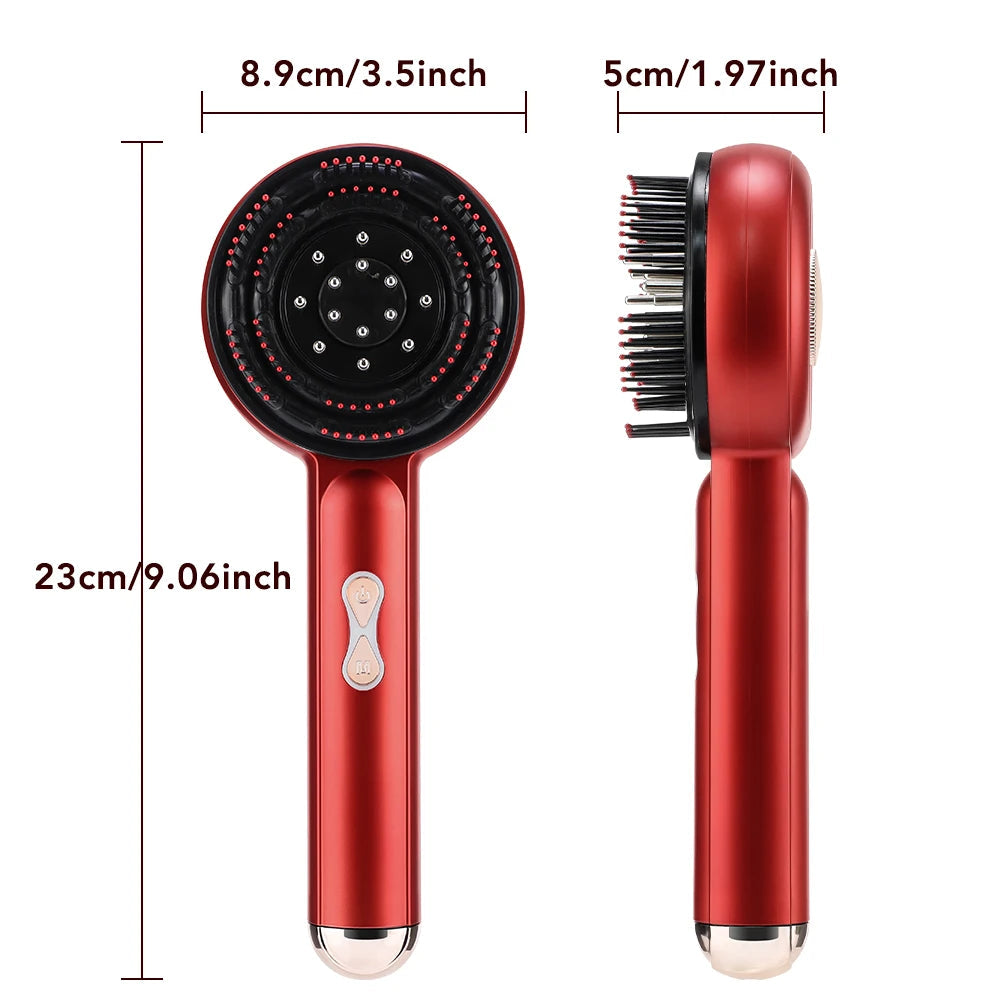 Electric Vibration Massage Comb Portable Hair Follicle Comb Scalp Oil Liquid Applicator Head Massager Hair Growth Anti Loss Care EVERYDAY ESSENTIALS