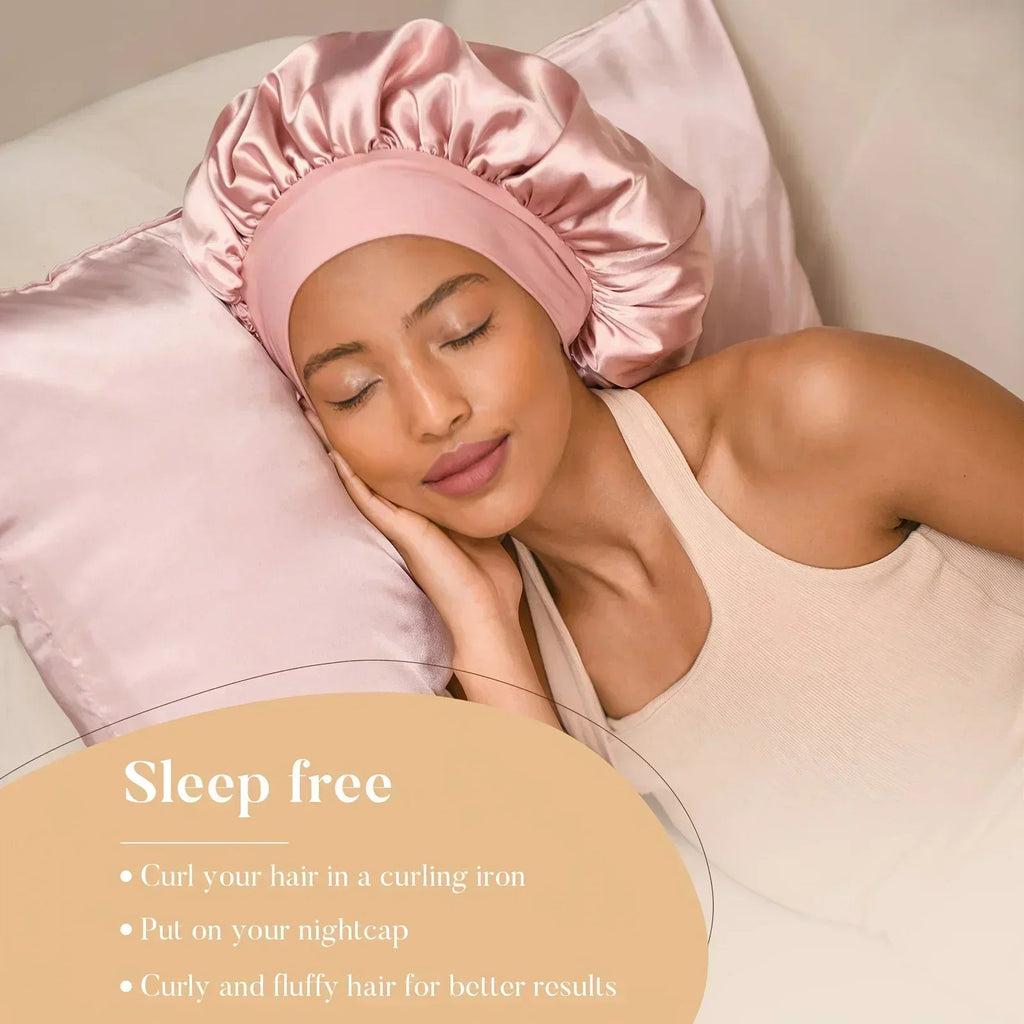 Heatless Curling Rod Set Satin Nightcap for Women No Heat Hair Rollers Sleeping Soft Headband Styling Tool Lazy Curls EVERYDAY ESSENTIALS