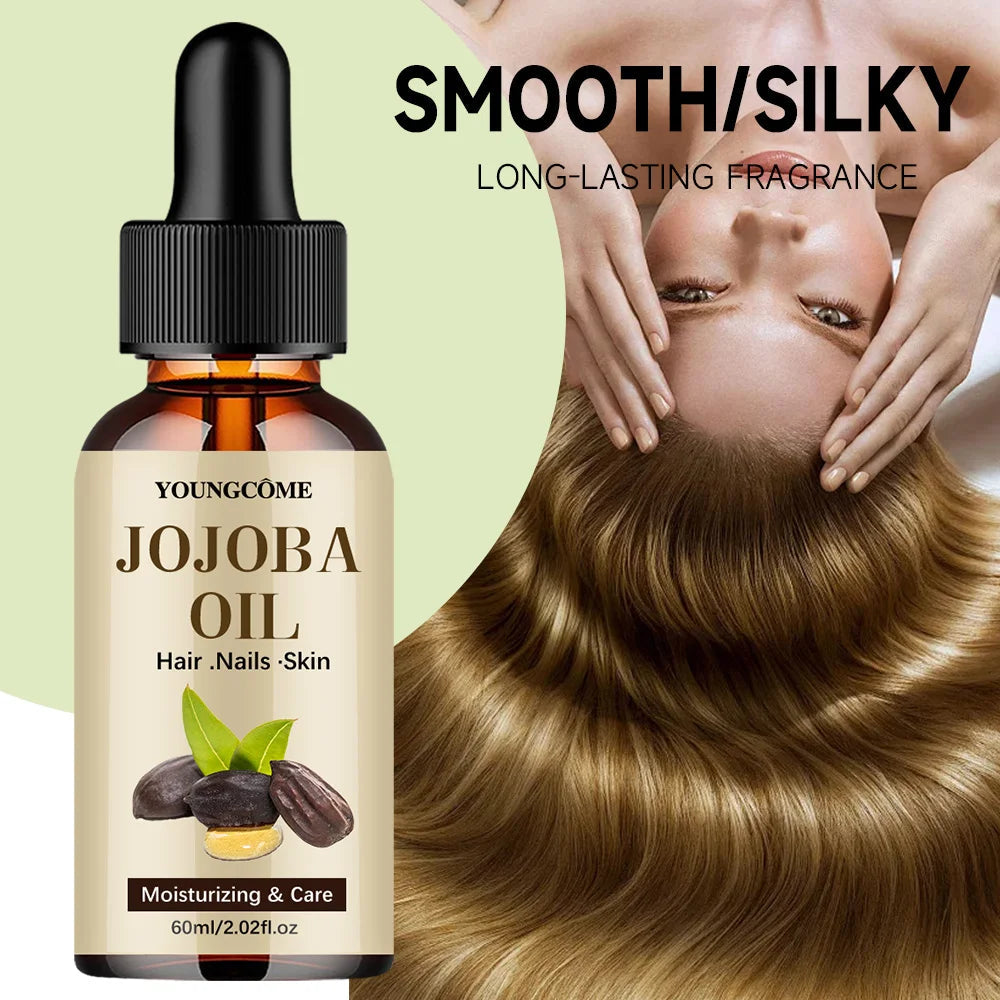 Organic Jojoba Oil, Pure Moisturizing Oil for Face, Hair, Skin Nails | Natural Cold Pressed Hexane Free Carrier Oil Hair Relaxer EVERYDAY ESSENTIALS