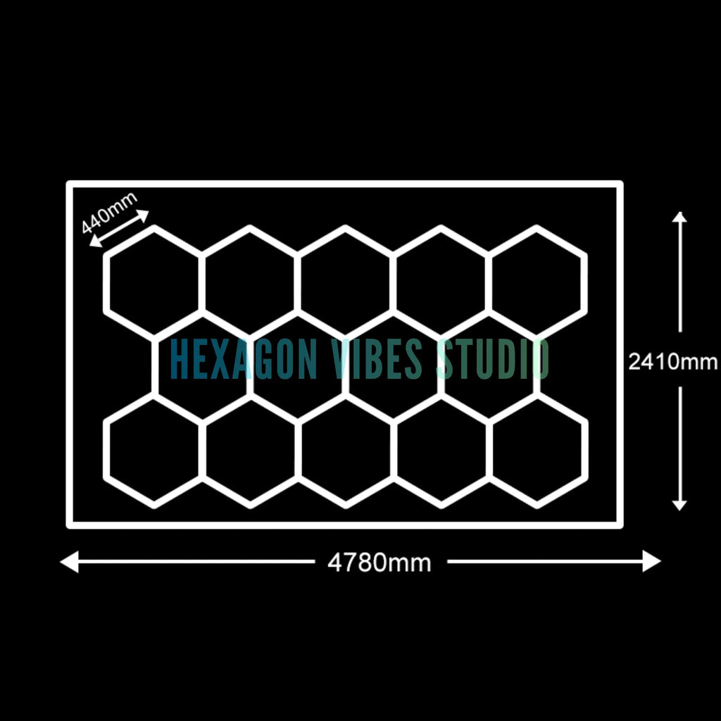 Large Size Hexagon LED Lighting for Garage Car Repair Wash Detailing Workshop Gym Barbershop Honeycomb LED Tube Ceiling Light Everyday Essentials