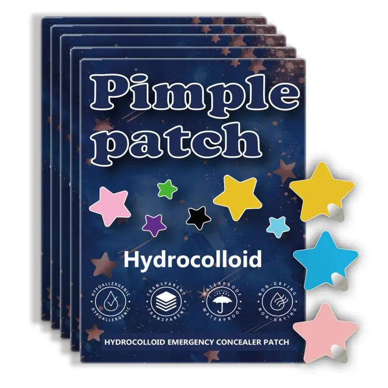 1400 Pcs/bag Colorful Star Pimple Patch Acne Colorful Invisible Acne Removal Skin Care Stickers Portable Star Patch Patches EVERYDAY ESSENTIALS