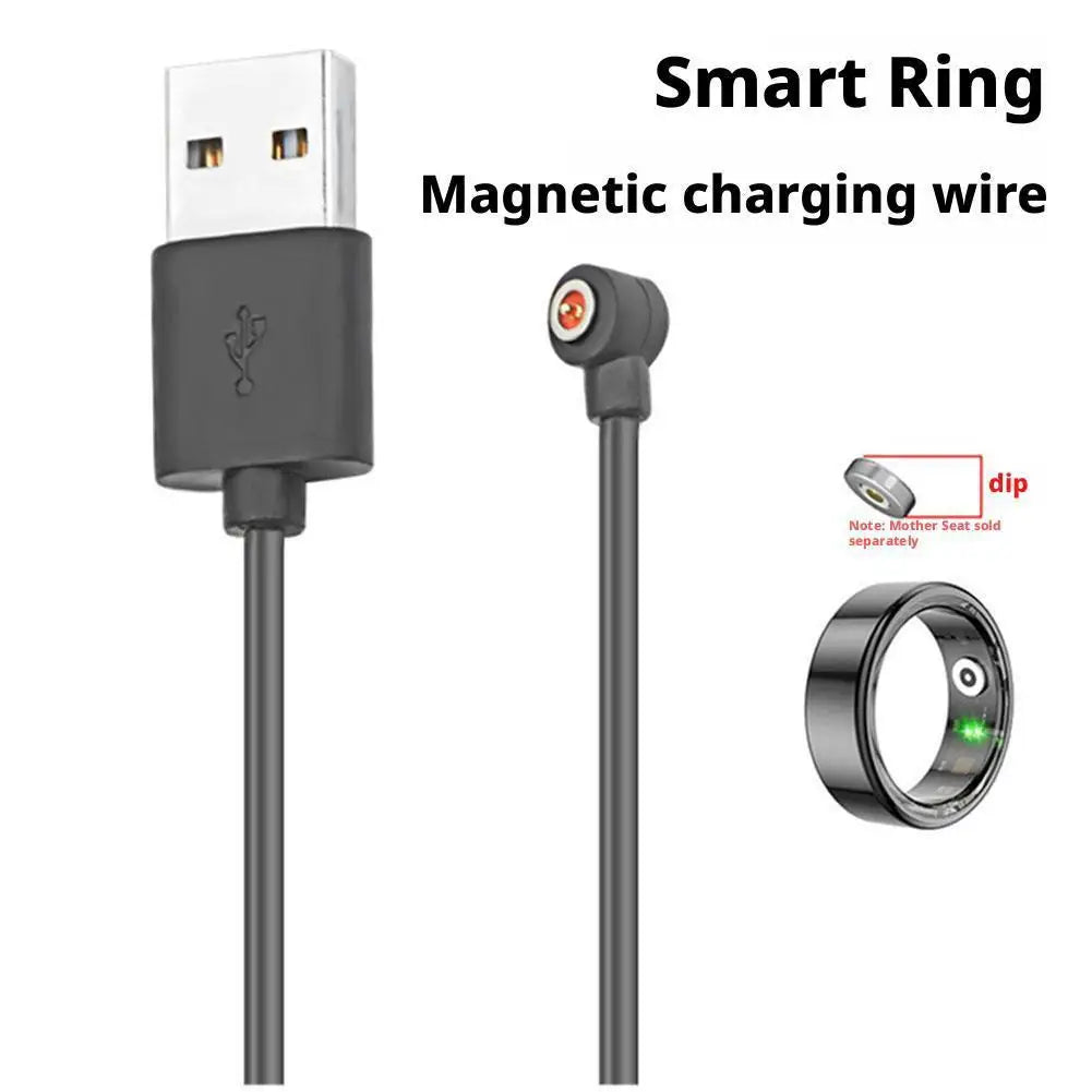 Smart Ring Charge Cable For Smart Ring Dock Connector USB Charging Cable Cord 4MM Magnetic Charger Power Adapter Wire 30cm EVERYDAY ESSENTIALS