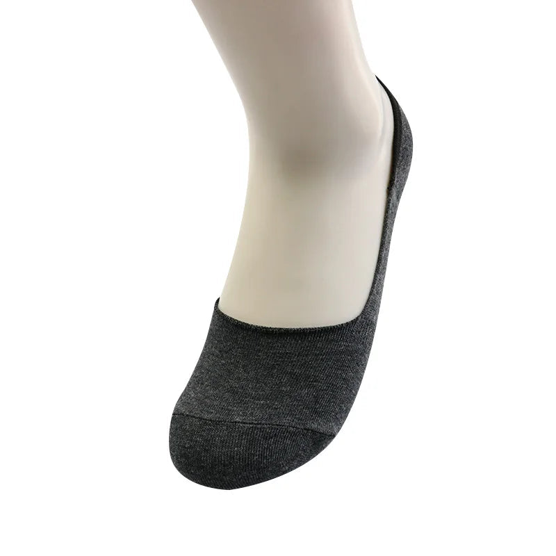 6 Pairs/Lot Men's Bamboo Breathable Invisible Socks Low Cut Casual Cotton Boat Non-Slip No Show High Quality Sock EVERYDAY ESSENTIALS