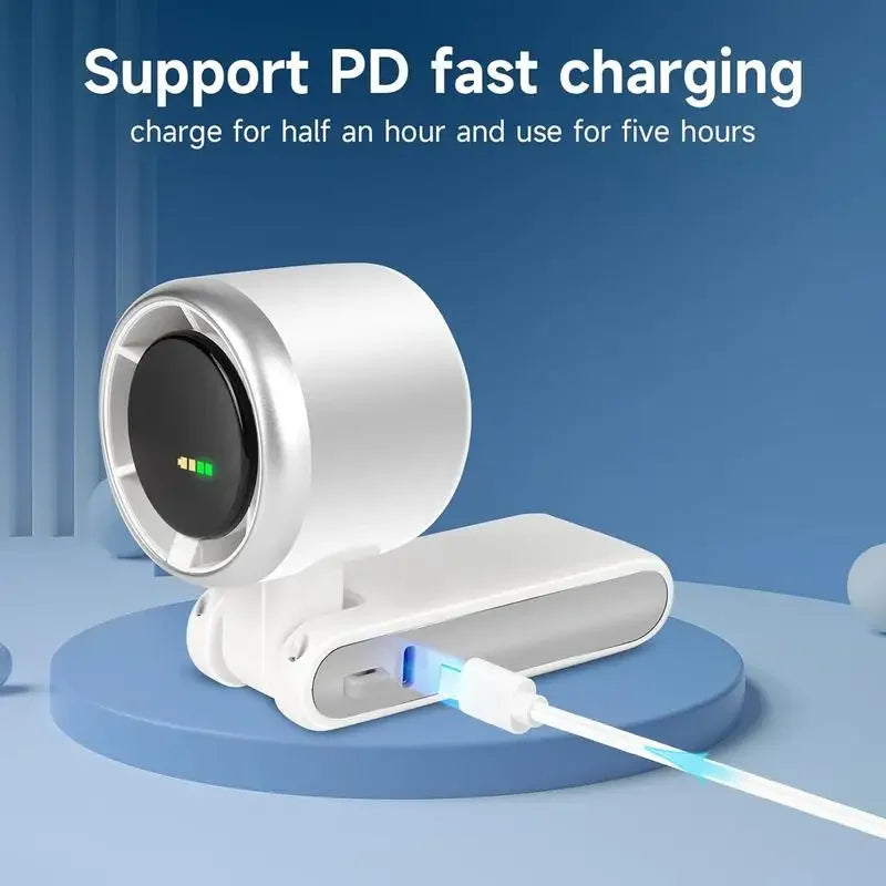 3-in-1 Fan, 5-speed, 3600mAh Rechargeable Lithium Battery, USB Charging, Travel Mini Fan Everyday Essentials