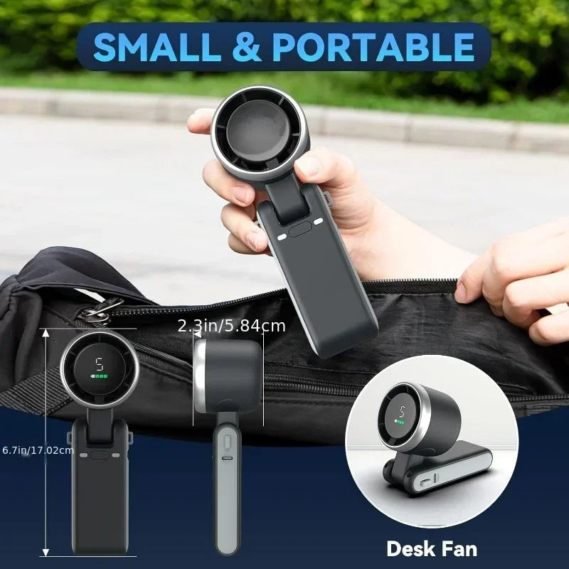 3-in-1 Fan, 5-speed, 3600mAh Rechargeable Lithium Battery, USB Charging, Travel Mini Fan Everyday Essentials