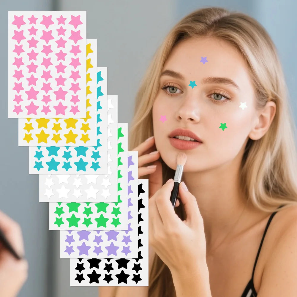 40pcs/120pcs Colorful PE Pimple Patches Cute Star Shaped Pimple Cover Sticker Invisible Pimple Cover Removal Pimple Patch EVERYDAY ESSENTIALS