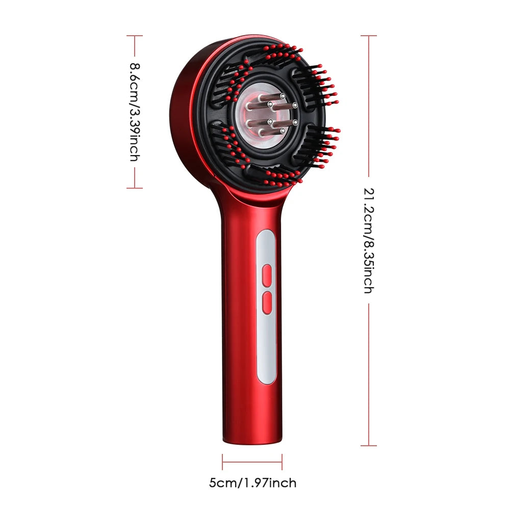 Electric Vibration Massage Comb Portable Hair Follicle Comb Scalp Oil Liquid Applicator Head Massager Hair Growth Anti Loss Care EVERYDAY ESSENTIALS