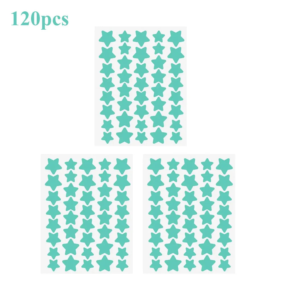 40pcs/120pcs Colorful PE Pimple Patches Cute Star Shaped Pimple Cover Sticker Invisible Pimple Cover Removal Pimple Patch EVERYDAY ESSENTIALS