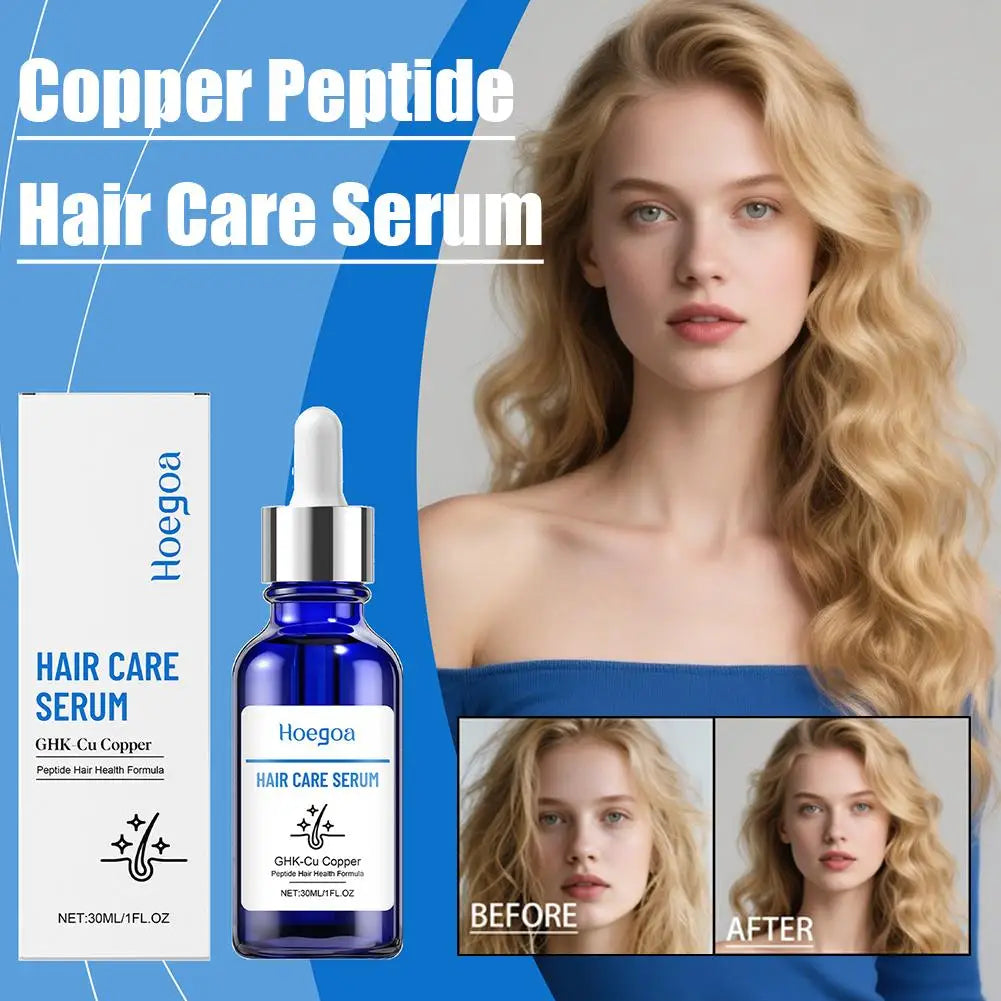 Copper Peptide Hair Serum Ghk-Cu Peptide for Hair Growth Scalp Moisturizer Advanced Regrowth Treatment Root Strengthen Hair Oil EVERYDAY ESSENTIALS