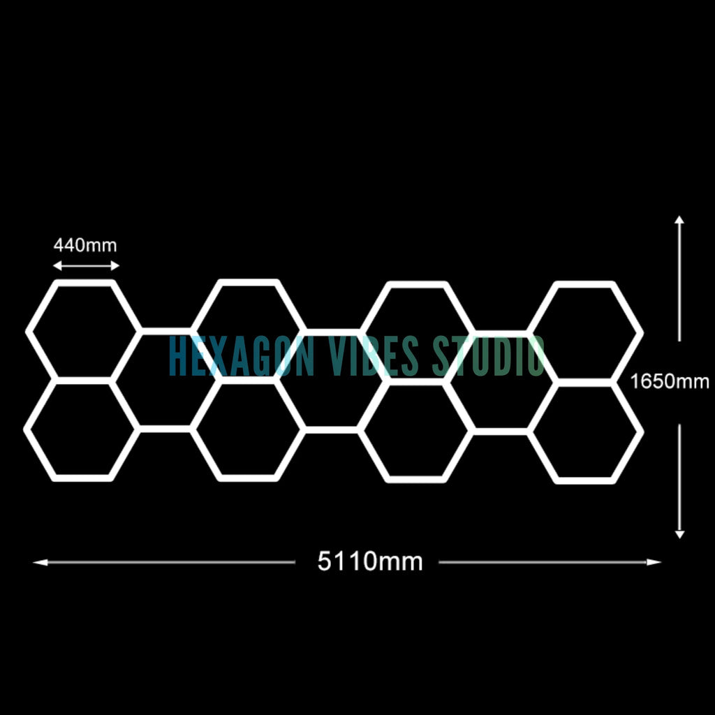 Large Size Hexagon LED Lighting for Garage Car Repair Wash Detailing Workshop Gym Barbershop Honeycomb LED Tube Ceiling Light Everyday Essentials
