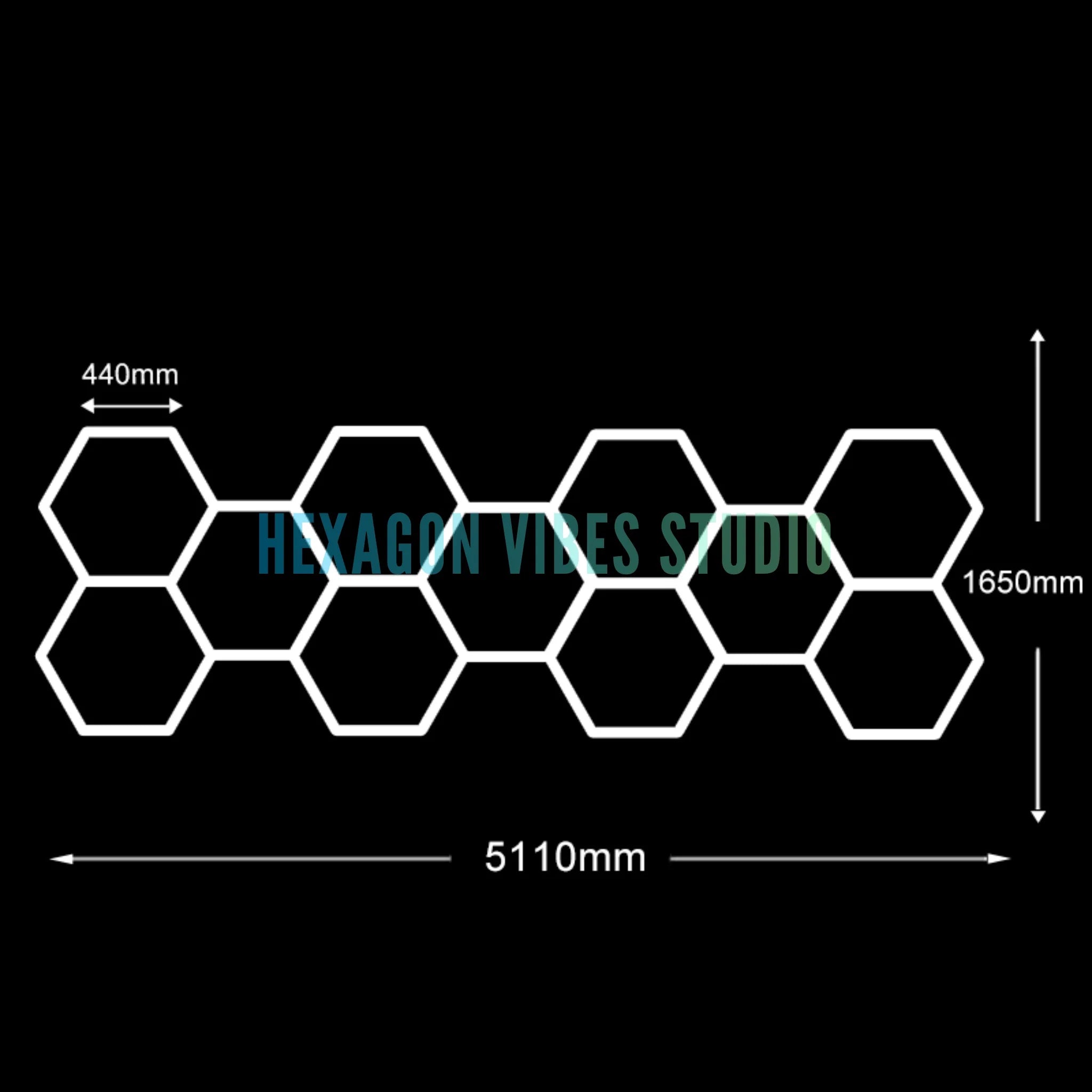Large Size Hexagon LED Lighting for Garage Car Repair Wash Detailing Workshop Gym Barbershop Honeycomb LED Tube Ceiling Light Everyday Essentials