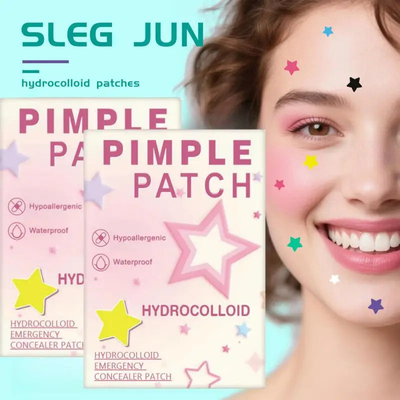 1400 Pcs/bag Colorful Star Pimple Patch Acne Colorful Invisible Acne Removal Skin Care Stickers Portable Star Patch Patches EVERYDAY ESSENTIALS