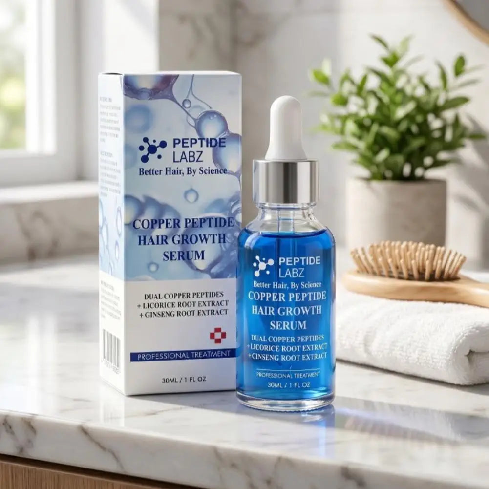 Copper Peptide GHK-cu Hair Growth Serum - Natural Gentle Formula Strengthens Hair Follicles For All Hair Types EVERYDAY ESSENTIALS