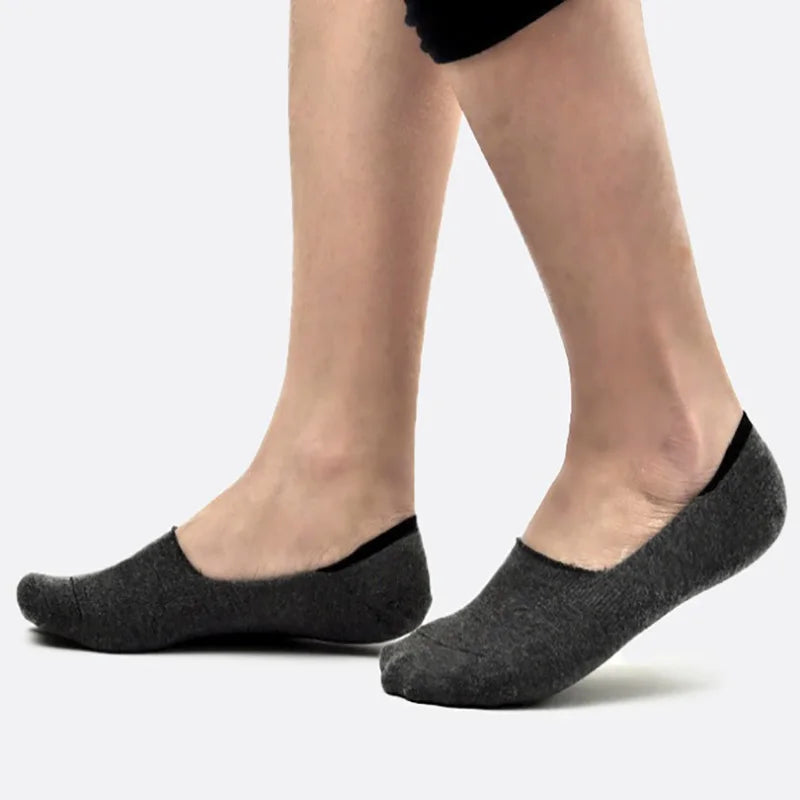 6 Pairs/Lot Men's Bamboo Breathable Invisible Socks Low Cut Casual Cotton Boat Non-Slip No Show High Quality Sock EVERYDAY ESSENTIALS