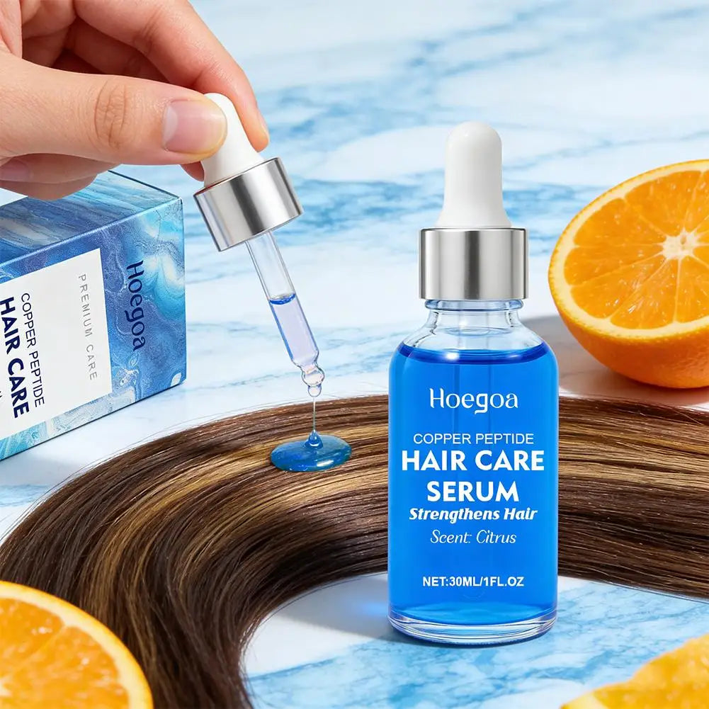 Copper Peptide Hair Serum Ghk-Cu Peptide for Hair Growth Scalp Moisturizer Advanced Regrowth Treatment Root Strengthen Hair Oil EVERYDAY ESSENTIALS