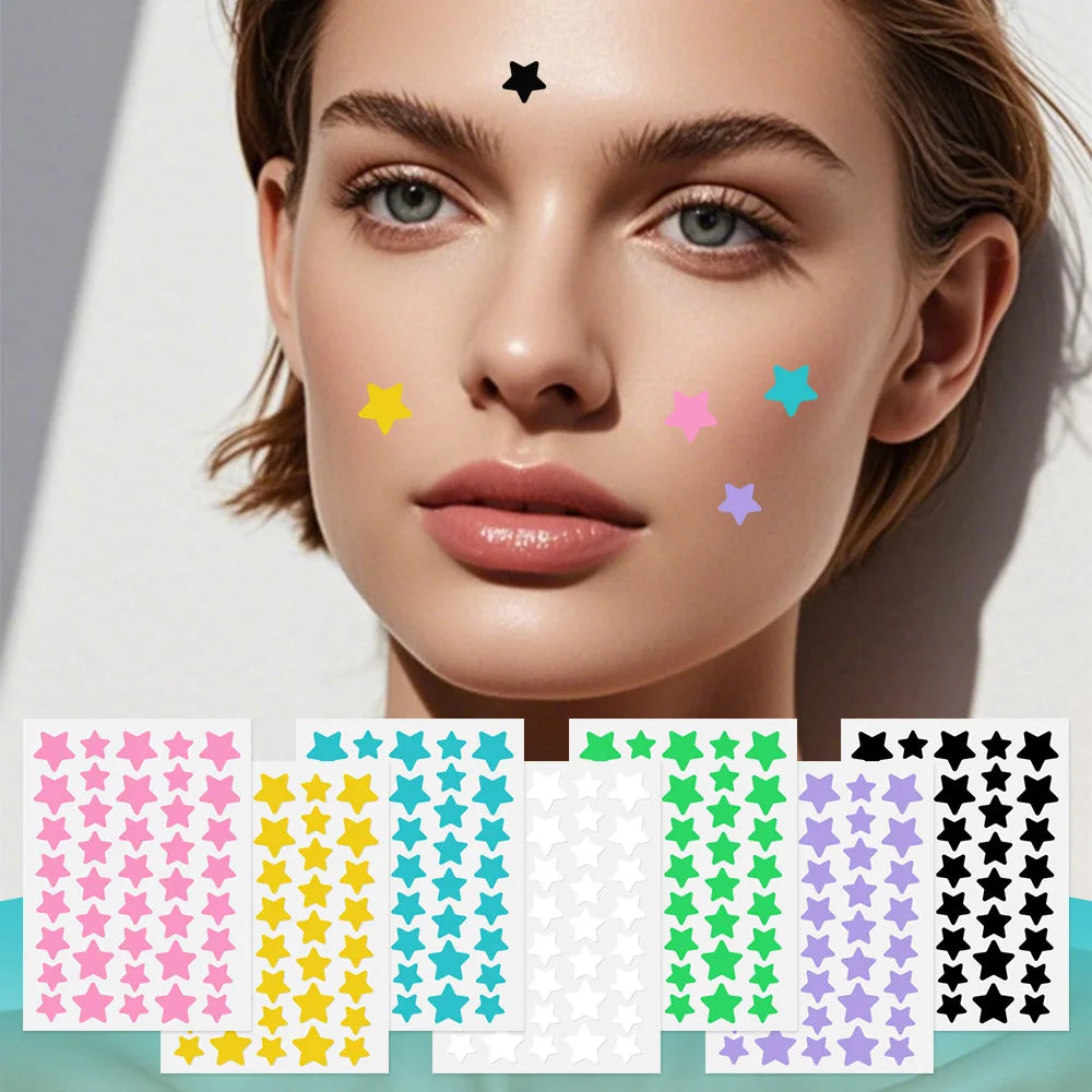 40pcs/120pcs Colorful PE Pimple Patches Cute Star Shaped Pimple Cover Sticker Invisible Pimple Cover Removal Pimple Patch EVERYDAY ESSENTIALS