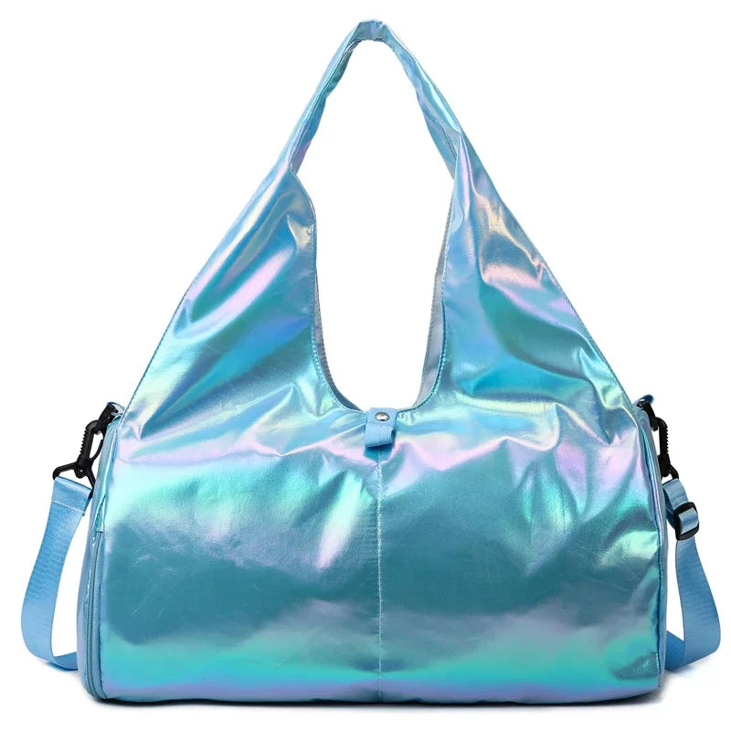 Fashion Multi-function Gym Travel Shine Cotton Portable Shoulder Handbags Women Bags Big Capacity Handbag With Large Pocket Everyday Essentials