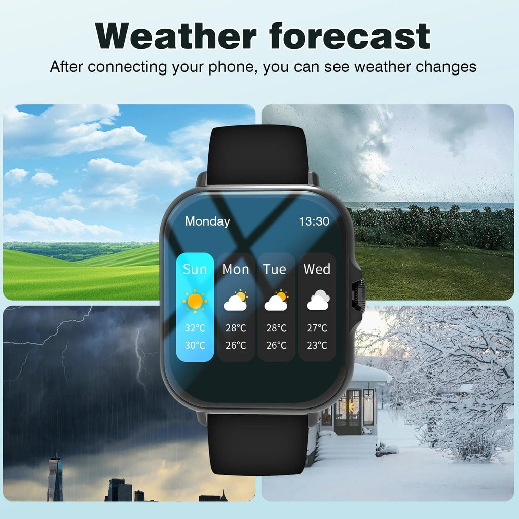 Smart Watch, Wireless Call/Dial, Multi-Sport Mode, Multiple APP Reminders, Suitable for Men and Women, Compatible with IPhone/An EVERYDAY ESSENTIALS