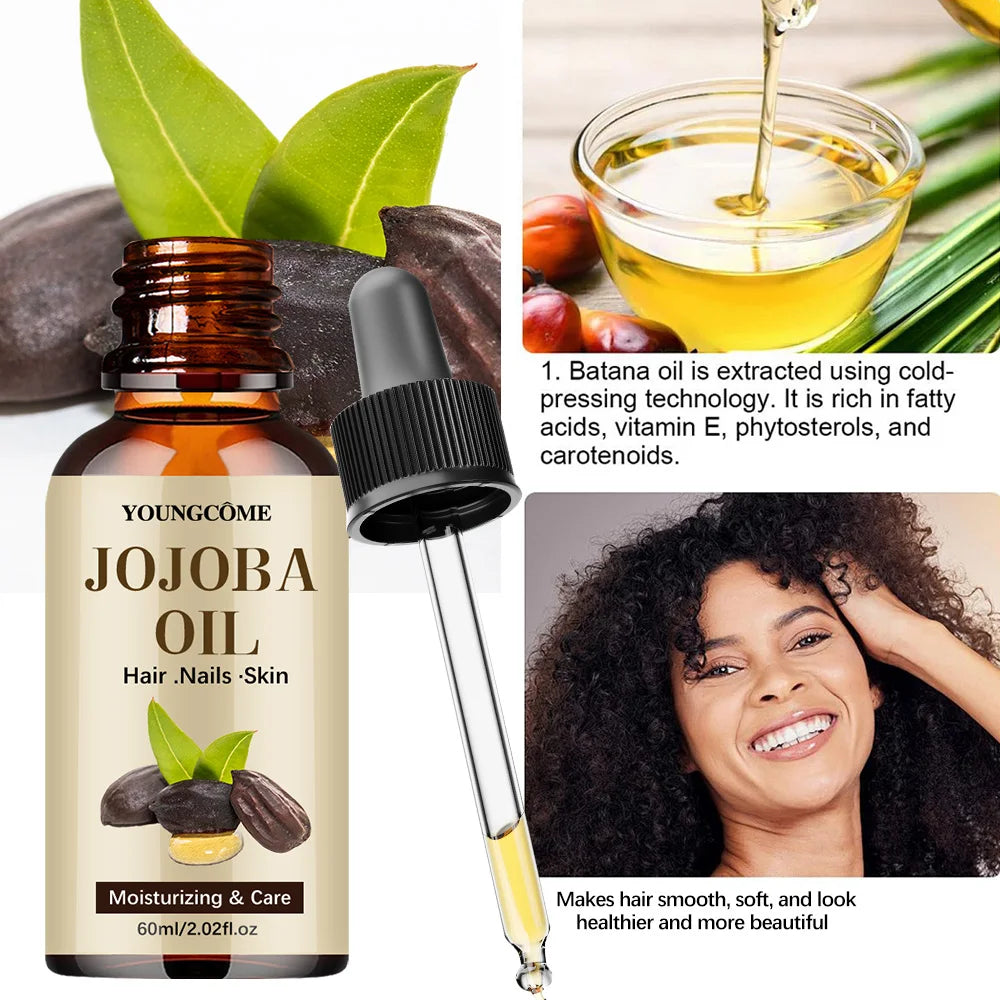 Organic Jojoba Oil, Pure Moisturizing Oil for Face, Hair, Skin Nails | Natural Cold Pressed Hexane Free Carrier Oil Hair Relaxer EVERYDAY ESSENTIALS