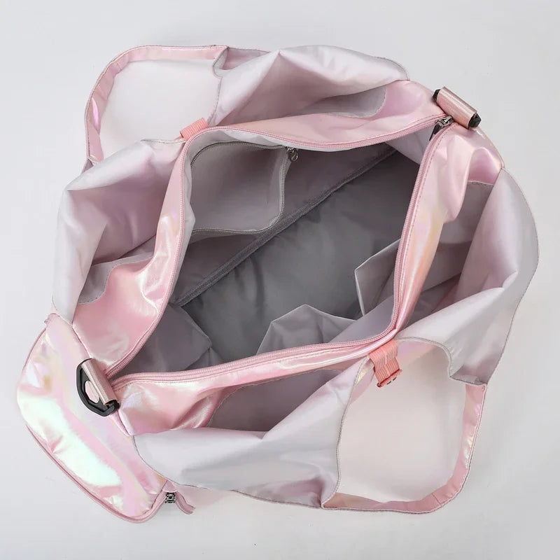 Fashion Multi-function Gym Travel Shine Cotton Portable Shoulder Handbags Women Bags Big Capacity Handbag With Large Pocket Everyday Essentials