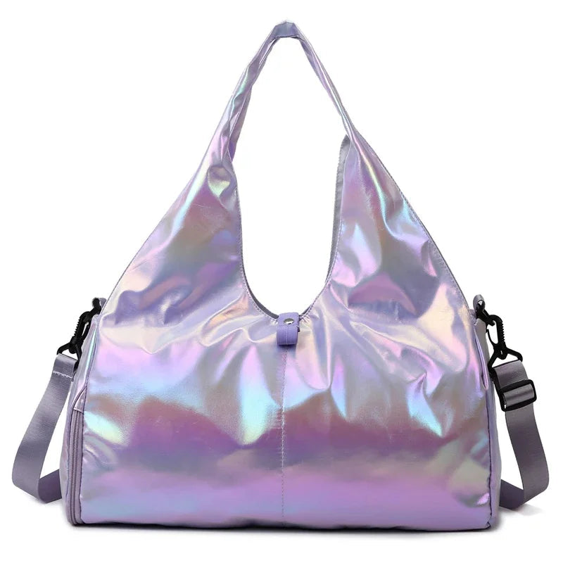 Fashion Multi-function Gym Travel Shine Cotton Portable Shoulder Handbags Women Bags Big Capacity Handbag With Large Pocket Everyday Essentials