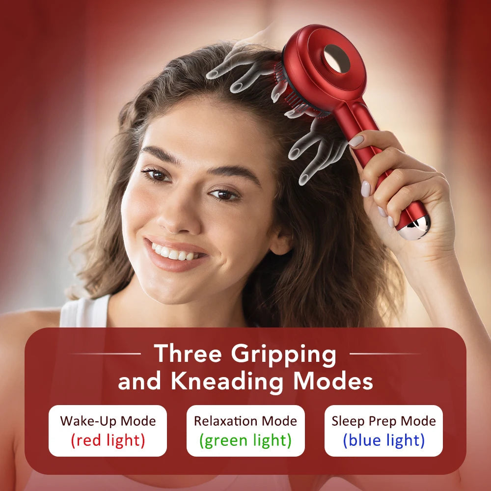 Electric Vibration Massage Comb Portable Hair Follicle Comb Scalp Oil Liquid Applicator Head Massager Hair Growth Anti Loss Care EVERYDAY ESSENTIALS