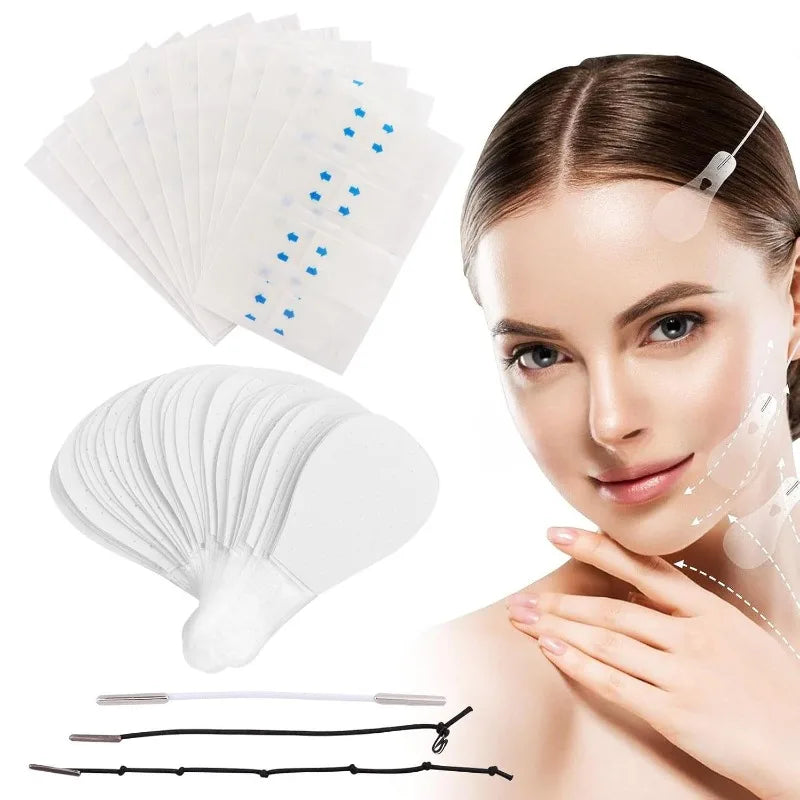 40-240Pcs/Set Invisible Facial Liftting Stickers Thin Face Patches Facial Line Wrinkle Sagging Skin Fast Pull Chin Adhesive Tape EVERYDAY ESSENTIALS