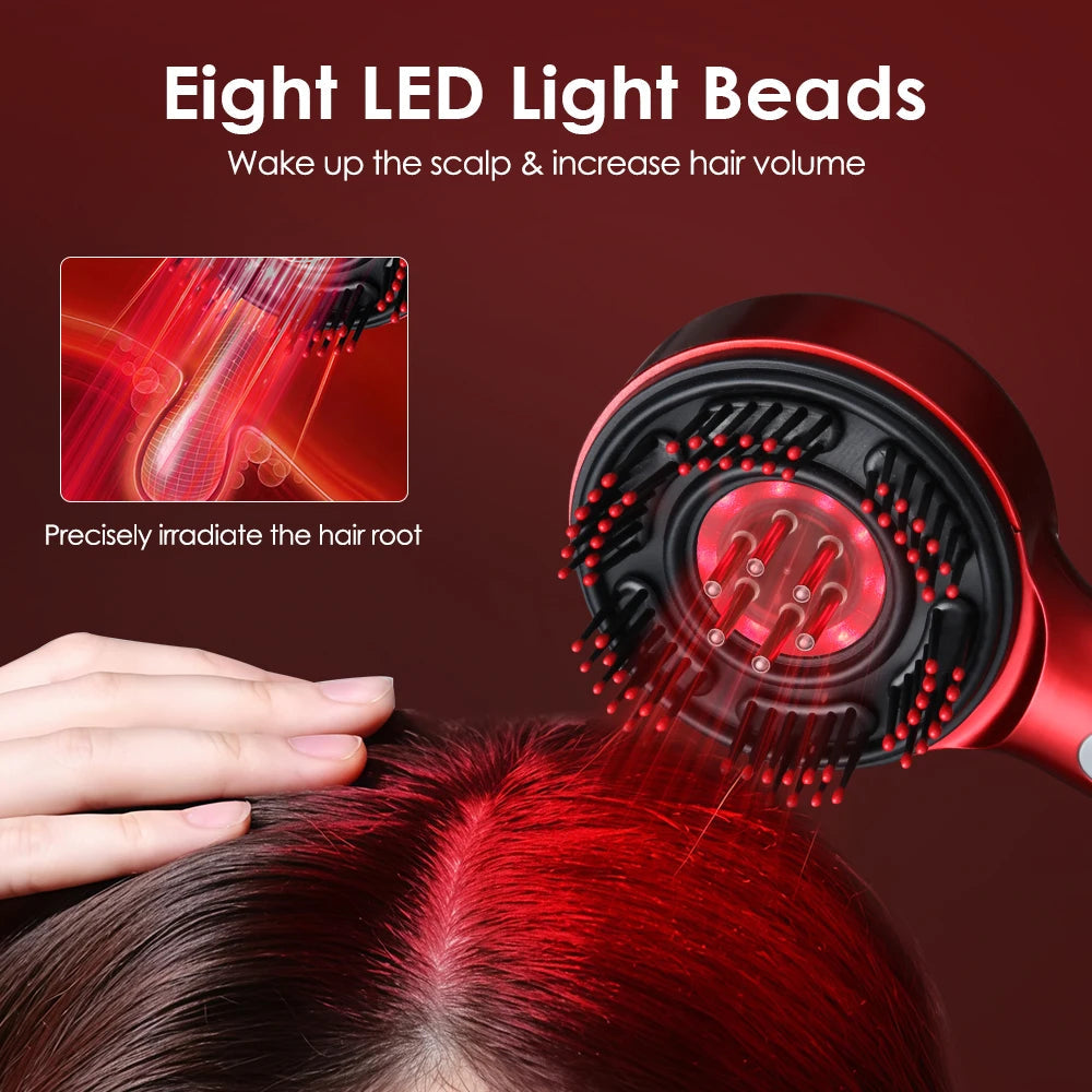 Electric Vibration Massage Comb Portable Hair Follicle Comb Scalp Oil Liquid Applicator Head Massager Hair Growth Anti Loss Care EVERYDAY ESSENTIALS