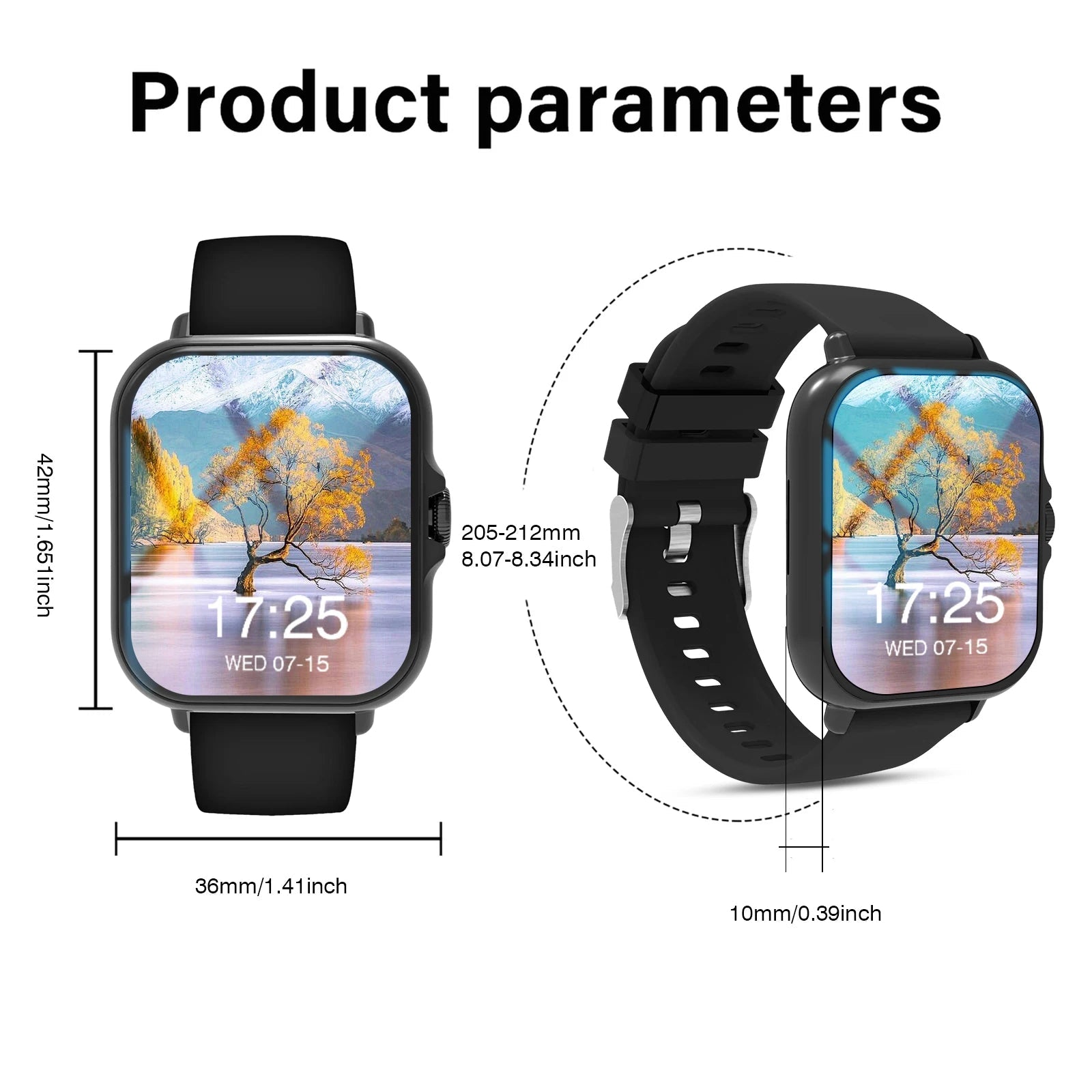 Smart Watch, Wireless Call/Dial, Multi-Sport Mode, Multiple APP Reminders, Suitable for Men and Women, Compatible with IPhone/An EVERYDAY ESSENTIALS