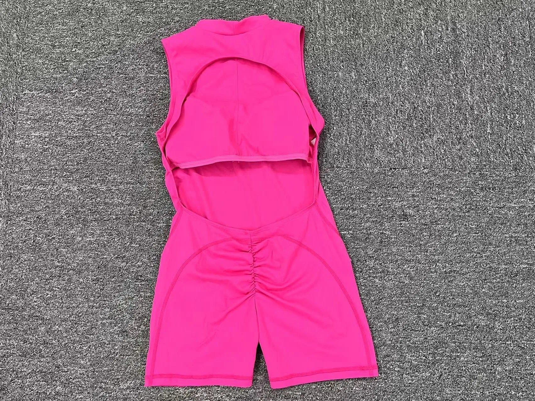 Sexy Hollow Scrunch Bodycon Short Jumpsuit Playsuit Raises Butt Women Monkeys Sleeveless Fitness Yoga Overalls Gym Women Romper Everyday Essentials