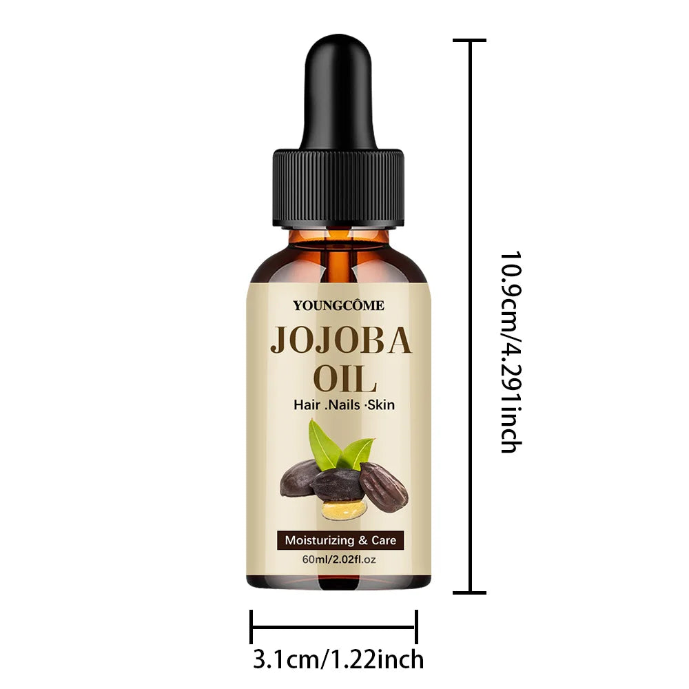 Organic Jojoba Oil, Pure Moisturizing Oil for Face, Hair, Skin Nails | Natural Cold Pressed Hexane Free Carrier Oil Hair Relaxer EVERYDAY ESSENTIALS