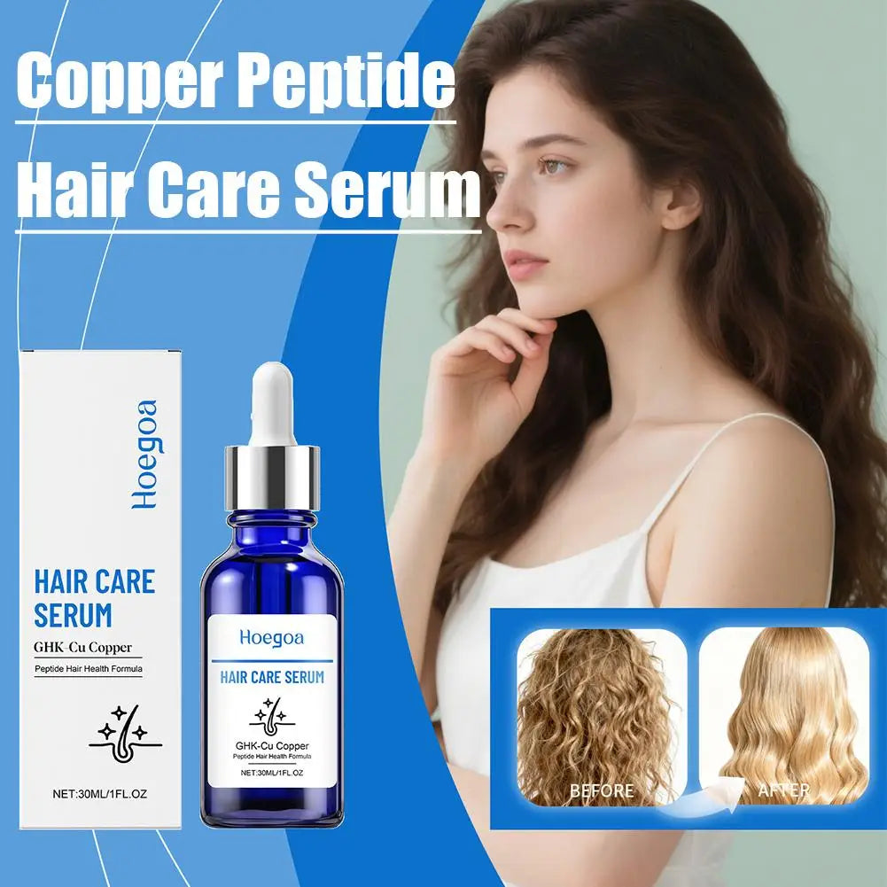 Copper Peptide Hair Serum Ghk-Cu Peptide for Hair Growth Scalp Moisturizer Advanced Regrowth Treatment Root Strengthen Hair Oil EVERYDAY ESSENTIALS