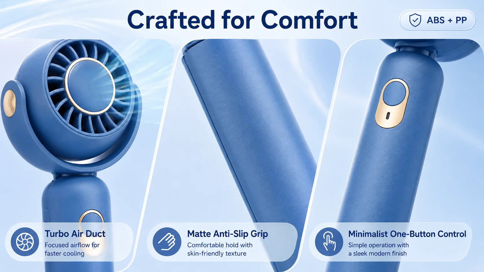 Portable Handheld Fan, Foldable Turbo Mini Fan with Strong Wind, Ultra Quiet Personal Cooling for Travel Office Outdoor, Cherry Blossom Pink Everyday Essentials