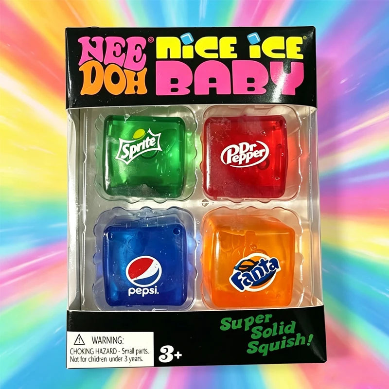 Squishy //Schylling NeeDoh Nice /*Cube Sensory Squeeze Toy Super Squish Stress Relief Anxiety Sensory Tool Stress Reliever Toys EVERYDAY ESSENTIALS