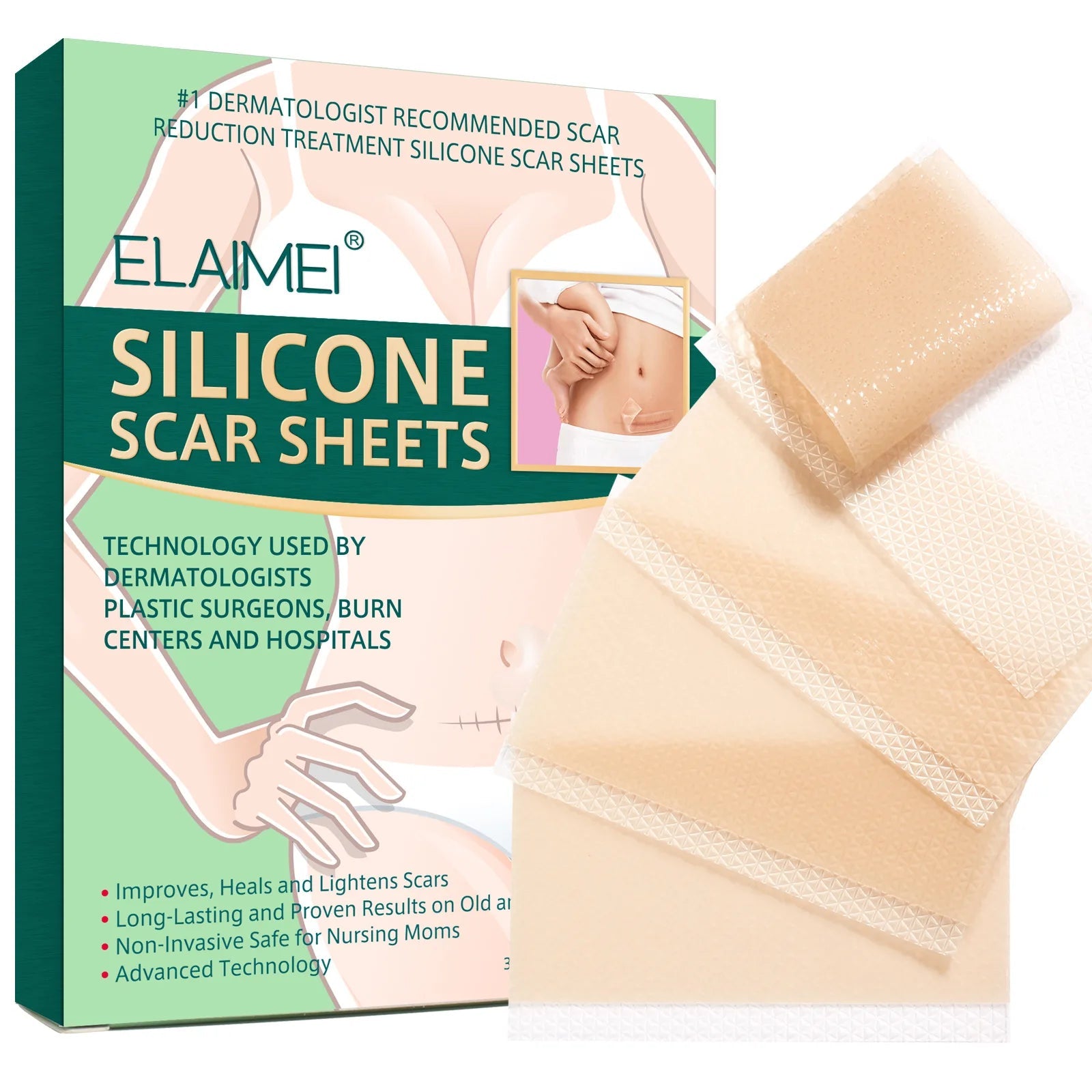 Scar Patches Remove Silicone Gel Sheet Correctors Burn Wounds Efficient Surgery Scar Tape Skin Repair Self-Adhesive Scar Cover EVERYDAY ESSENTIALS