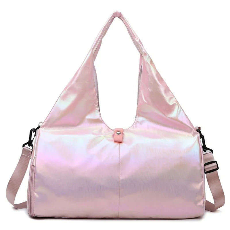 Fashion Multi-function Gym Travel Shine Cotton Portable Shoulder Handbags Women Bags Big Capacity Handbag With Large Pocket Everyday Essentials